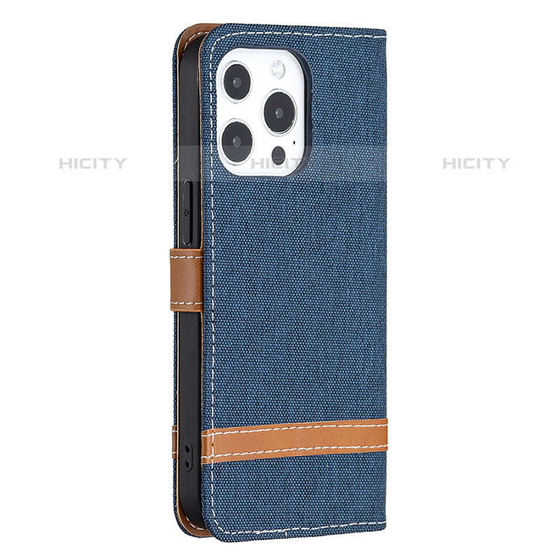 Funda de pano Cartera con Soporte para Apple iPhone 15 Pro Azul Real