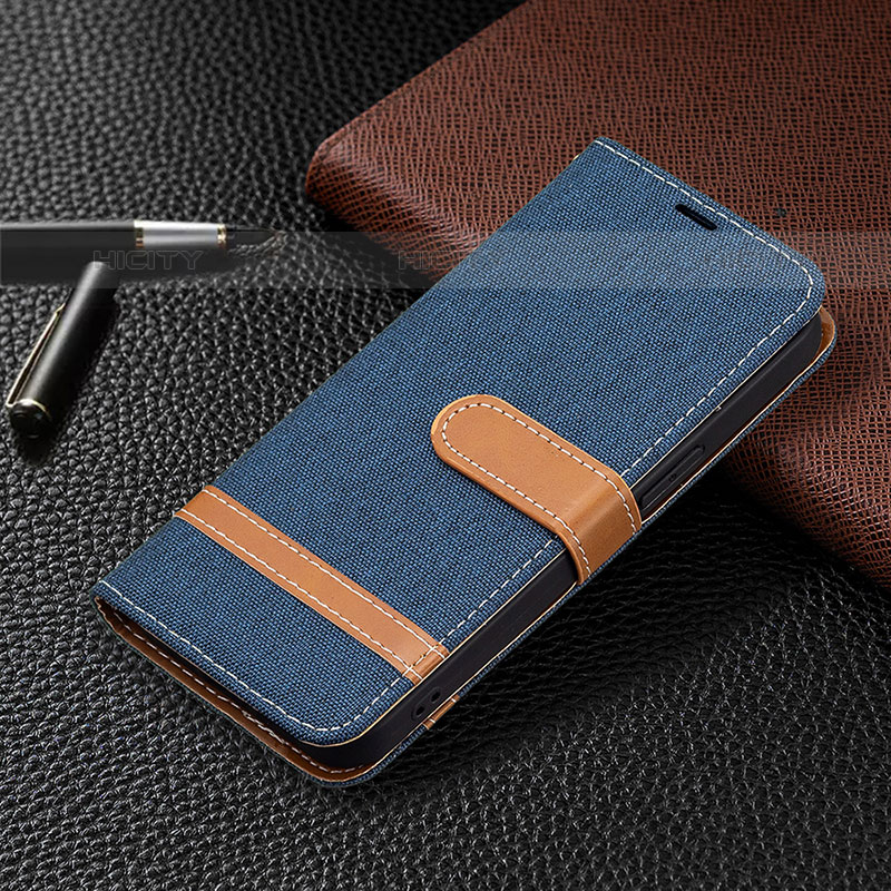 Funda de pano Cartera con Soporte para Apple iPhone 15 Pro Azul Real