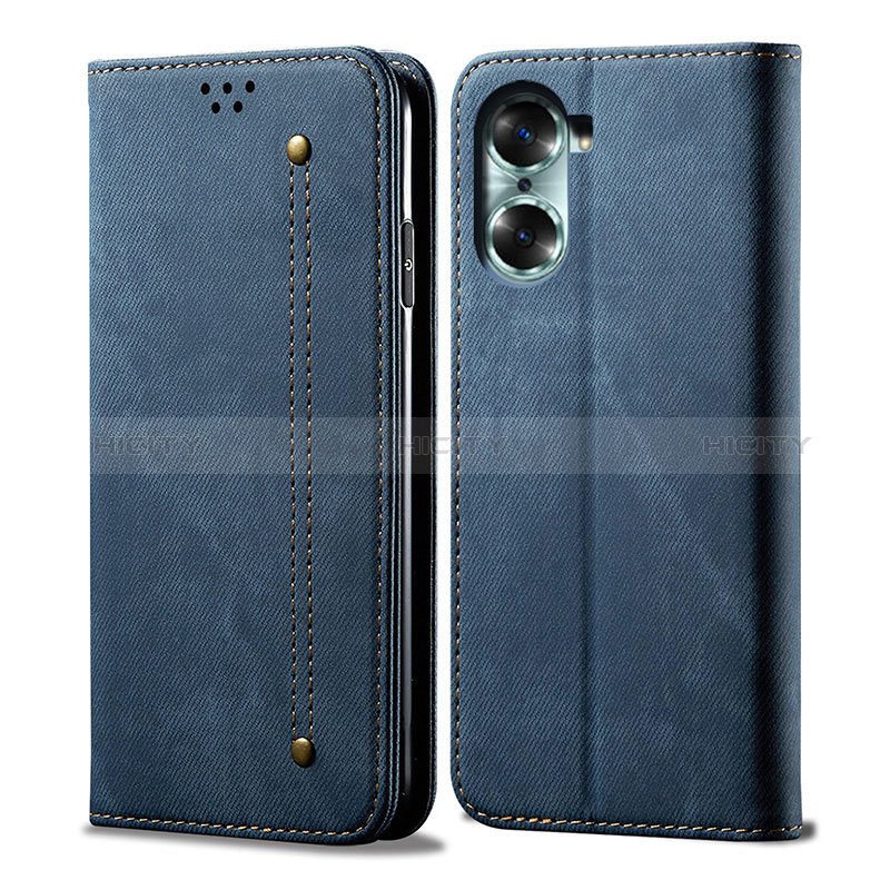 Funda de pano Cartera con Soporte para Huawei Honor 60 Pro 5G Azul