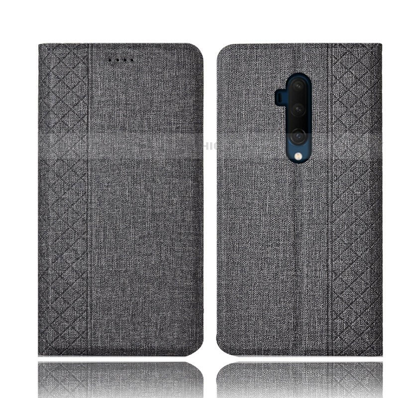 Funda de pano Cartera con Soporte para OnePlus 7T Pro Gris