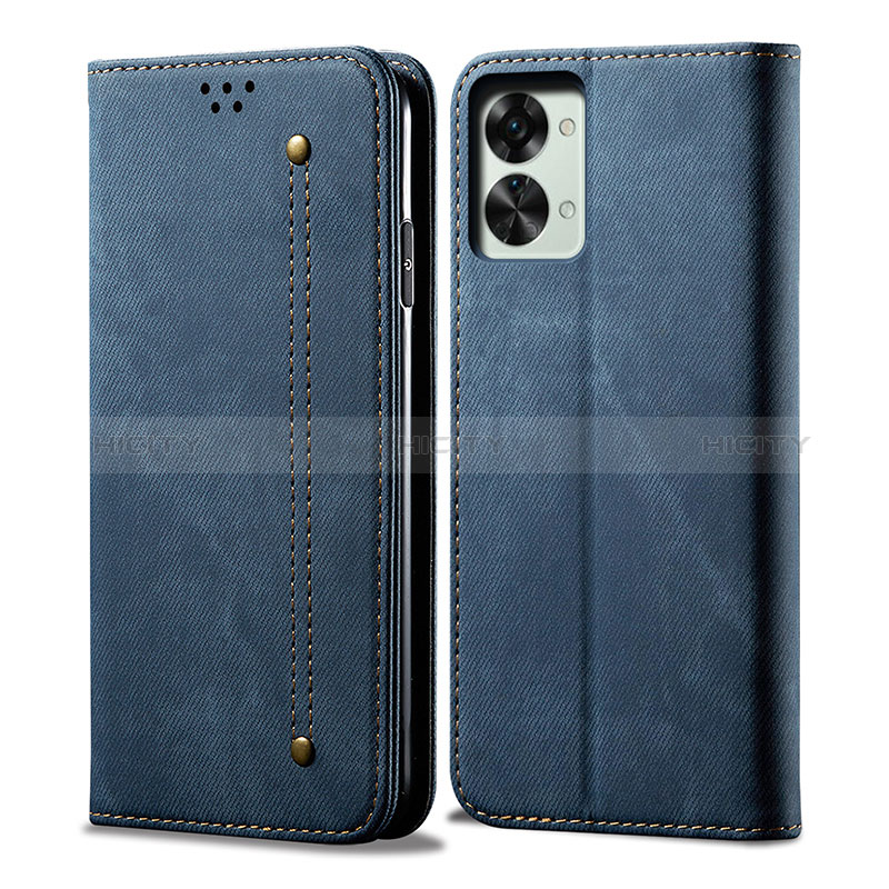 Funda de pano Cartera con Soporte para OnePlus Nord 2T 5G Azul