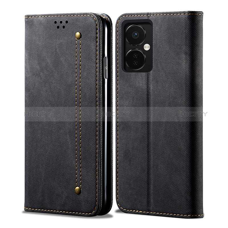 Funda de pano Cartera con Soporte para OnePlus Nord CE 3 5G Negro