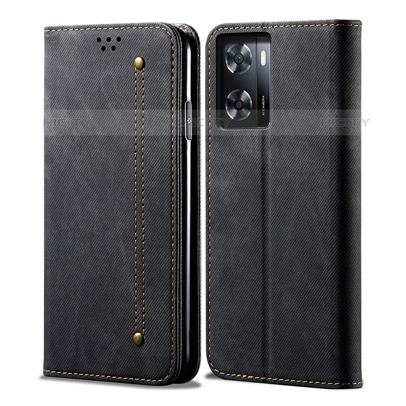 Funda de pano Cartera con Soporte para OnePlus Nord N300 5G Negro