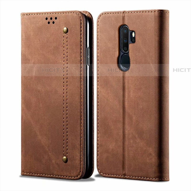 Funda de pano Cartera con Soporte para Oppo A5 (2020) Marron