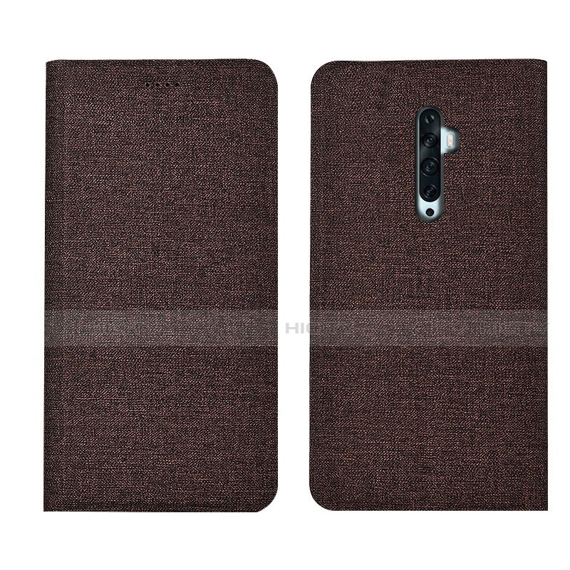 Funda de pano Cartera con Soporte para Oppo Reno2 Z Marron