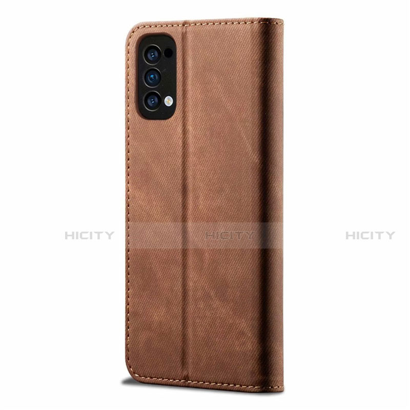 Funda de pano Cartera con Soporte para Oppo Reno4 4G