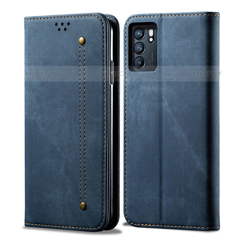 Funda de pano Cartera con Soporte para Oppo Reno6 5G