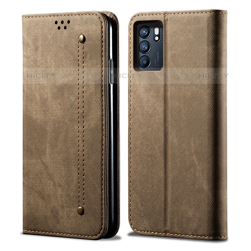 Funda de pano Cartera con Soporte para Oppo Reno6 5G