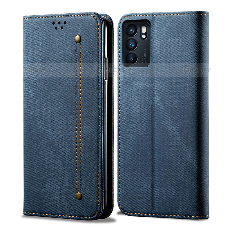 Funda de pano Cartera con Soporte para Oppo Reno6 Z 5G