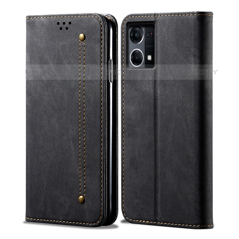 Funda de pano Cartera con Soporte para Oppo Reno7 4G