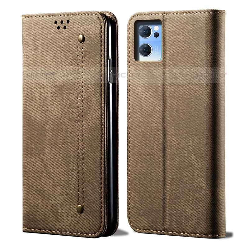 Funda de pano Cartera con Soporte para Oppo Reno7 5G