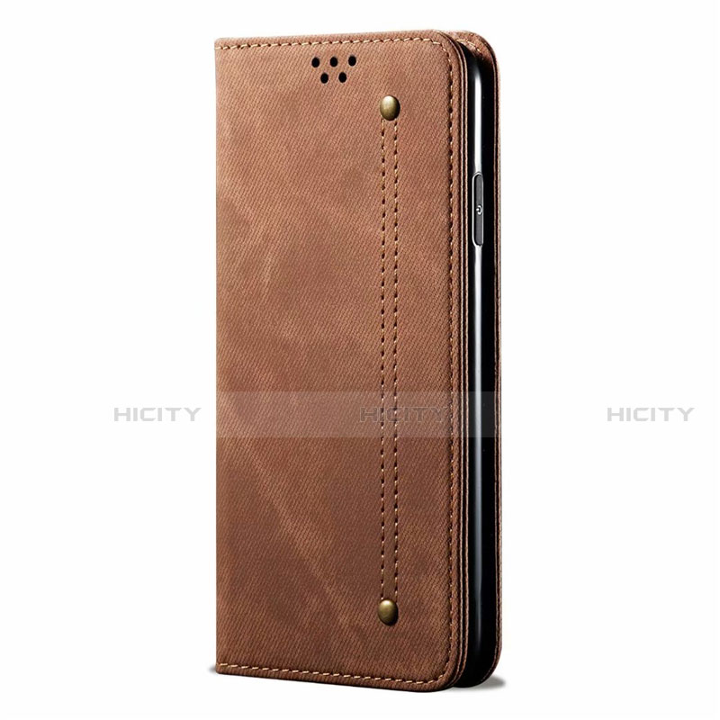 Funda de pano Cartera con Soporte para Realme 6 Pro Marron