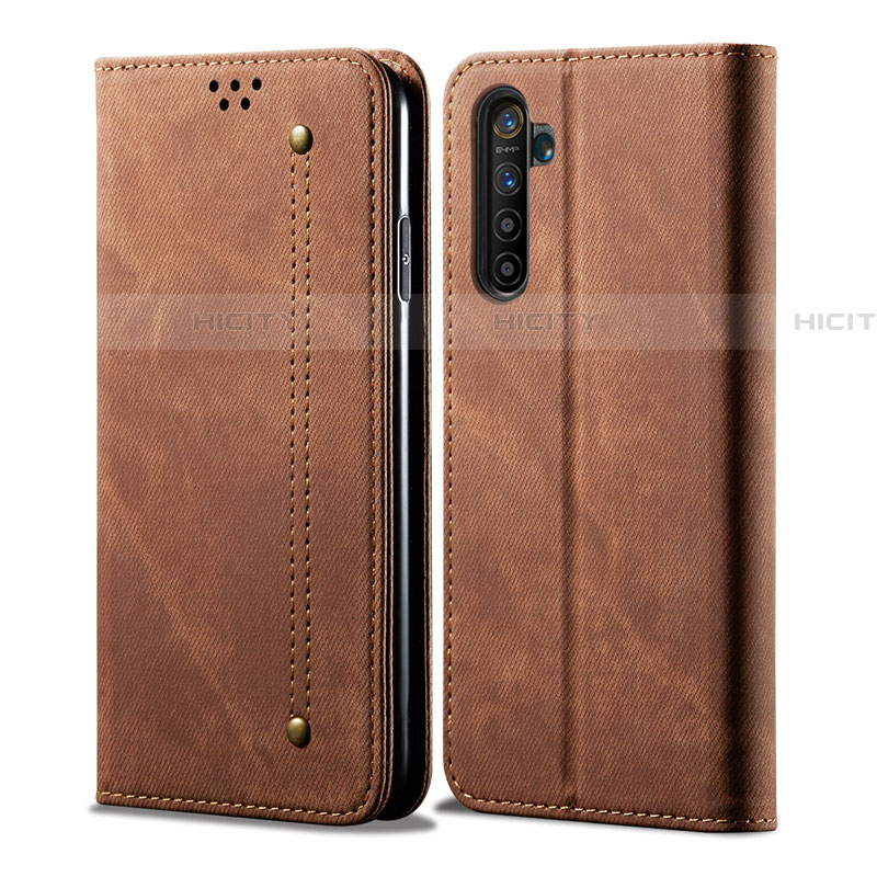 Funda de pano Cartera con Soporte para Realme X50 Pro 5G Marron