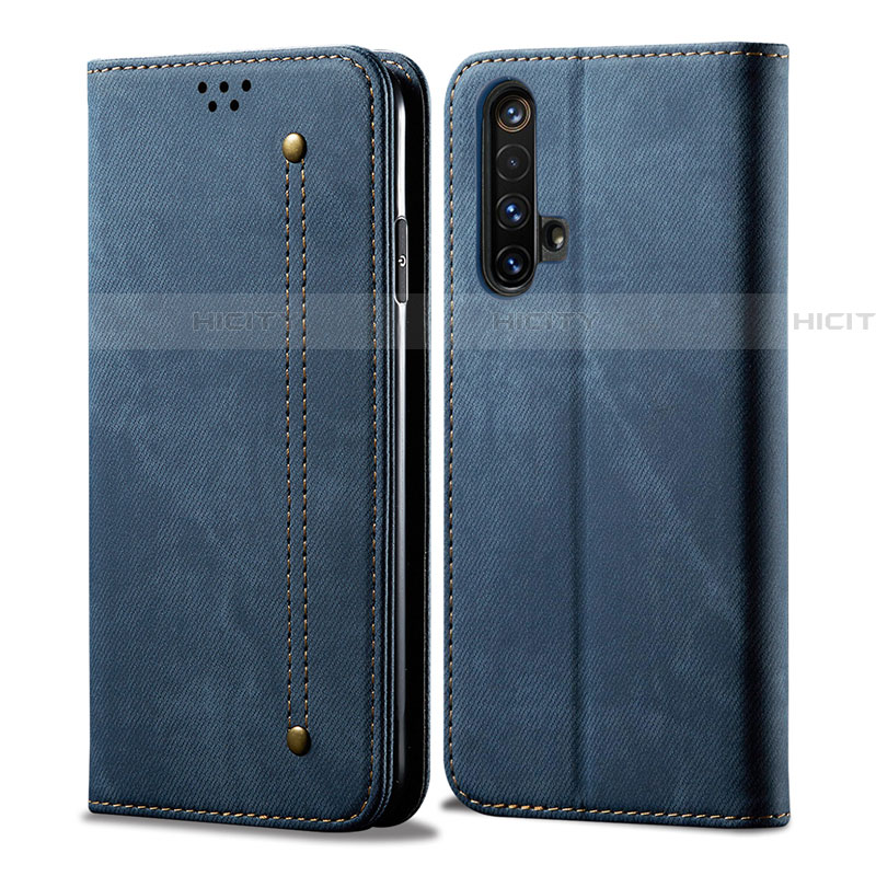 Funda de pano Cartera con Soporte para Realme X50t 5G Azul