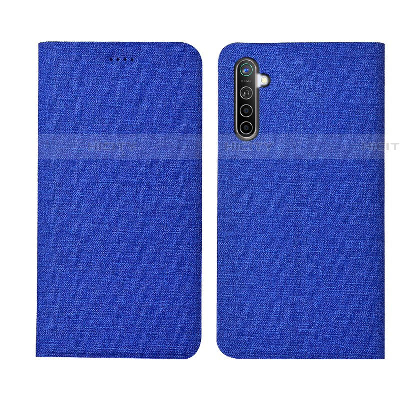 Funda de pano Cartera con Soporte para Realme XT Azul