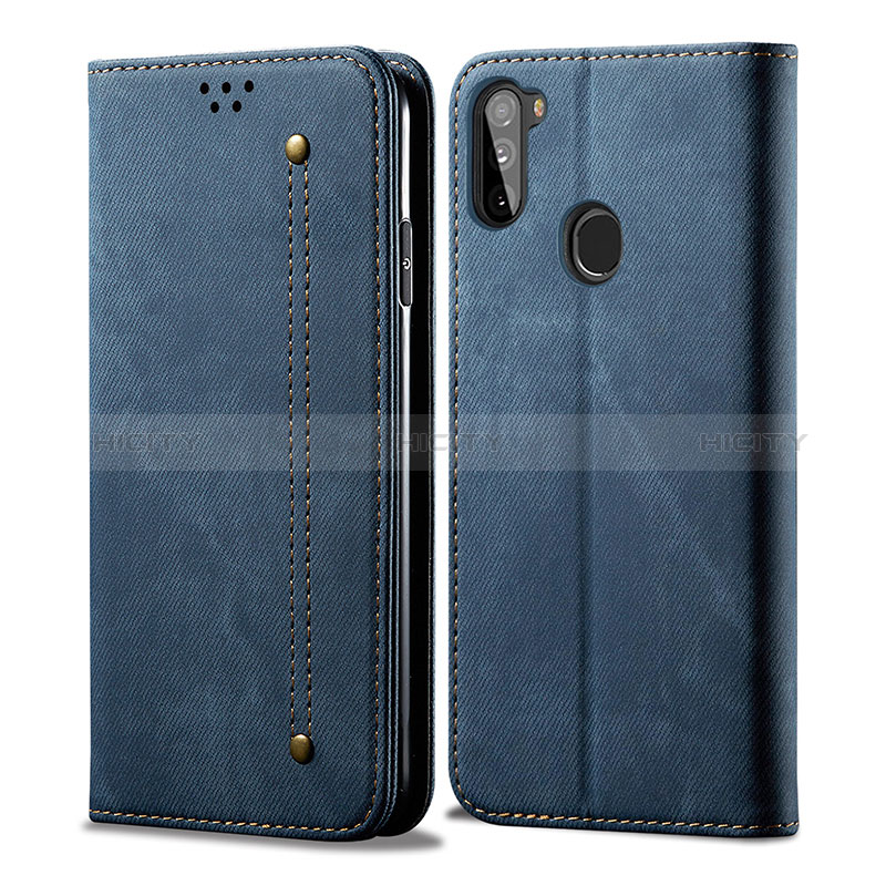 Funda de pano Cartera con Soporte para Samsung Galaxy A11 Azul