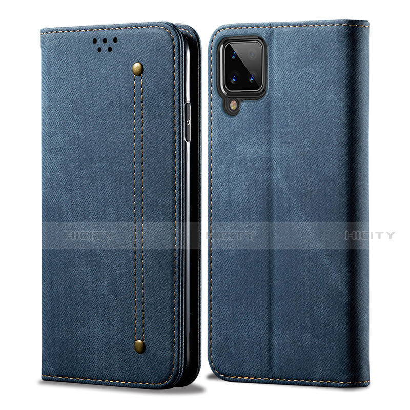 Funda de pano Cartera con Soporte para Samsung Galaxy A12 Azul