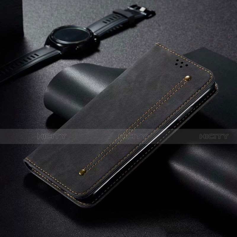 Funda de pano Cartera con Soporte para Samsung Galaxy A31 Negro