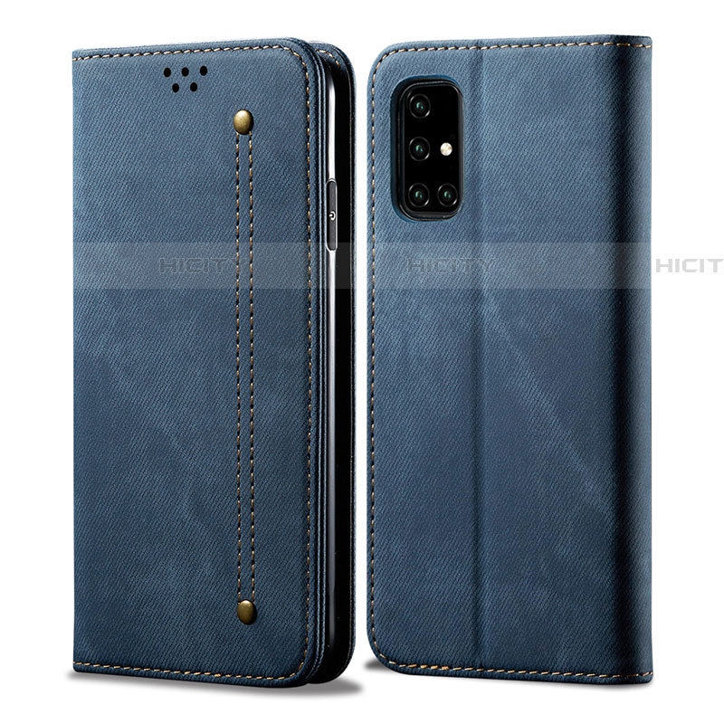 Funda de pano Cartera con Soporte para Samsung Galaxy A51 5G Azul