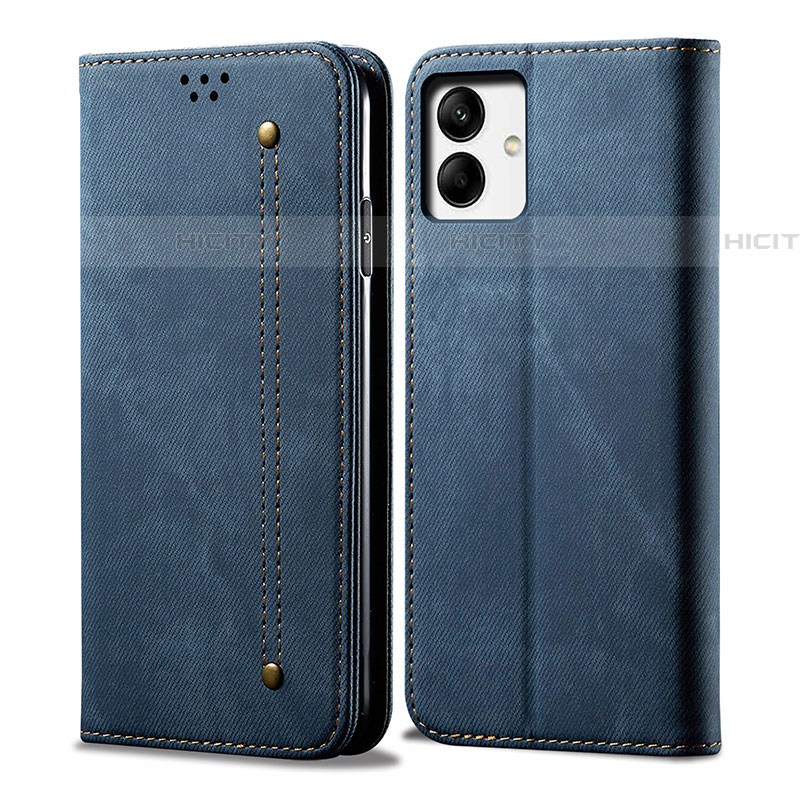 Funda de pano Cartera con Soporte para Samsung Galaxy F04 Azul