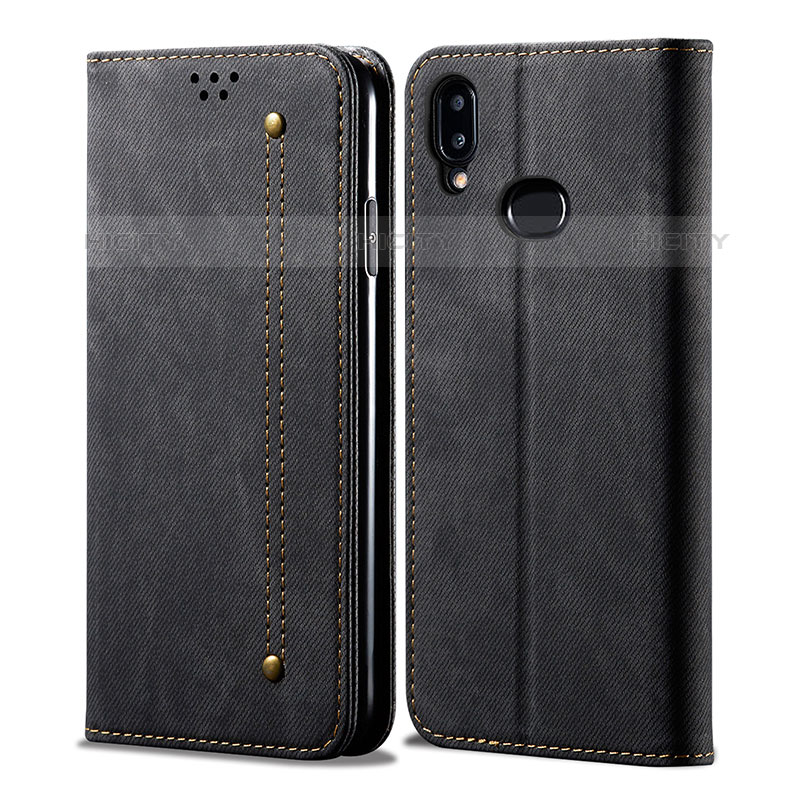 Funda de pano Cartera con Soporte para Samsung Galaxy M01s Negro