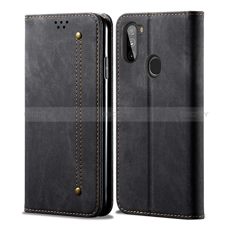 Funda de pano Cartera con Soporte para Samsung Galaxy M11 Negro