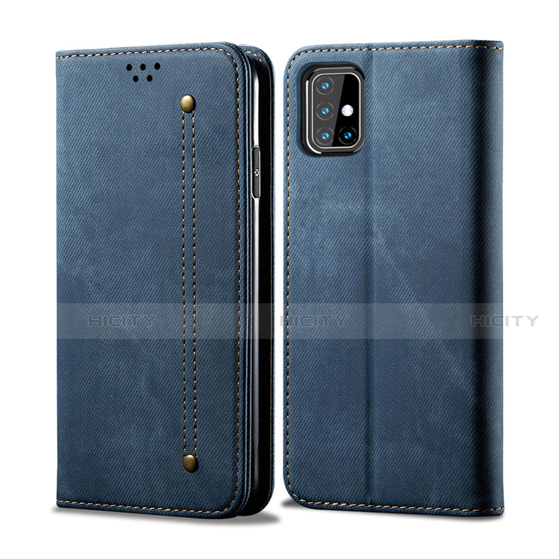 Funda de pano Cartera con Soporte para Samsung Galaxy M31s Azul