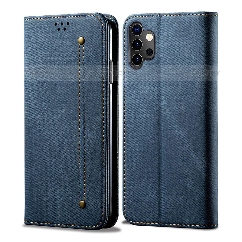 Funda de pano Cartera con Soporte para Samsung Galaxy M32 5G Azul