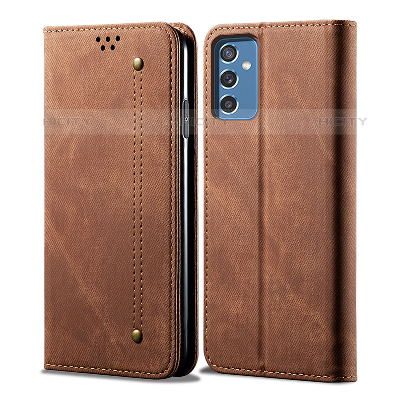 Funda de pano Cartera con Soporte para Samsung Galaxy M52 5G Marron