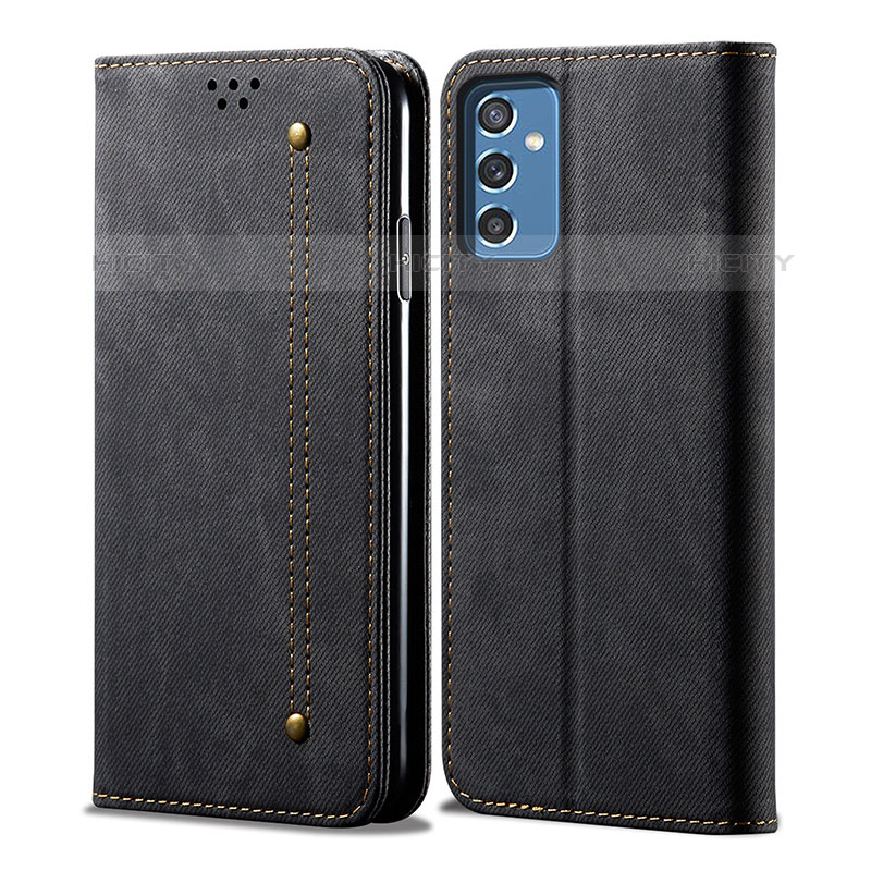 Funda de pano Cartera con Soporte para Samsung Galaxy M52 5G Negro