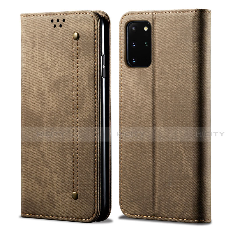 Funda de pano Cartera con Soporte para Samsung Galaxy S20 Plus 5G Marron