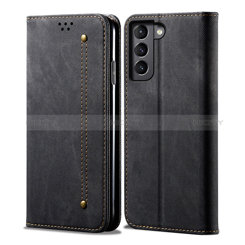 Funda de pano Cartera con Soporte para Samsung Galaxy S24 Plus 5G Negro