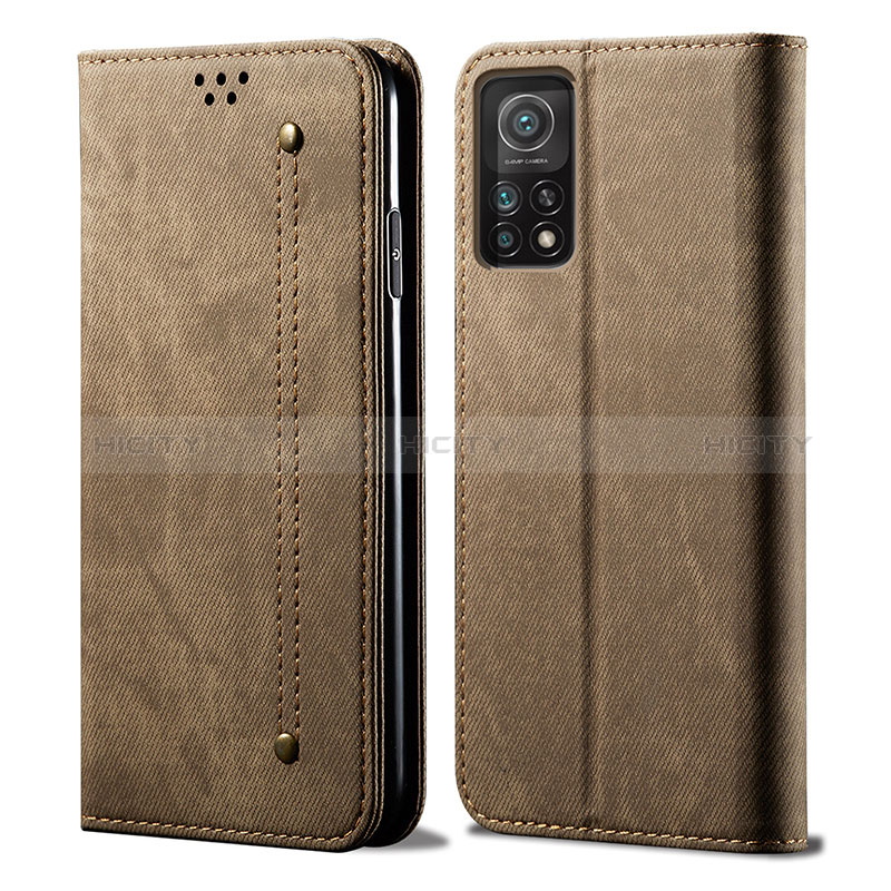 Funda de pano Cartera con Soporte para Xiaomi Mi 11T Pro 5G Caqui