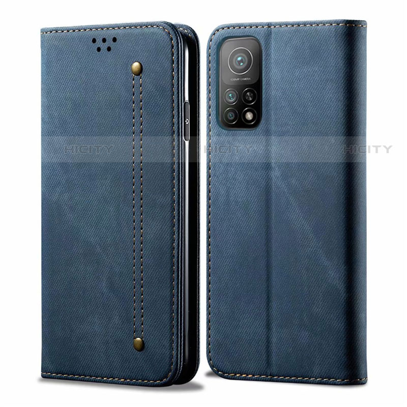 Funda de pano Cartera con Soporte para Xiaomi Redmi K30S 5G Azul