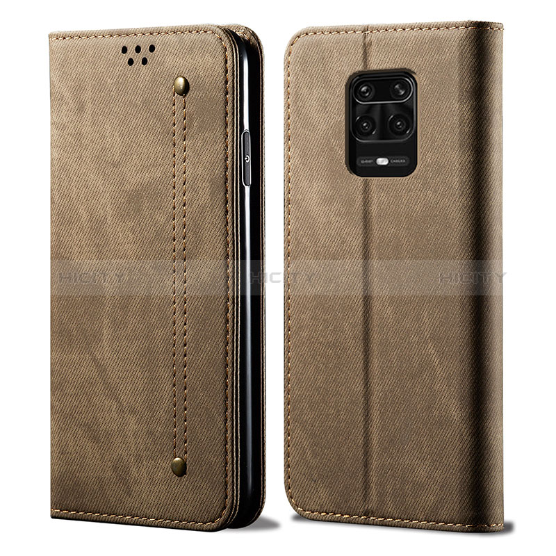 Funda de pano Cartera con Soporte para Xiaomi Redmi Note 10 Lite India Caqui