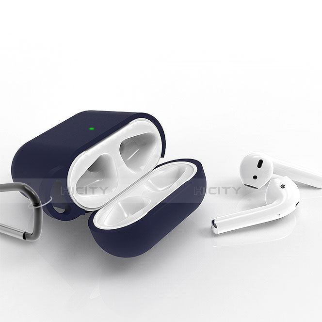 Funda de Silicona con Mosqueton Enchufe para AirPods Carcasa de Carga C02