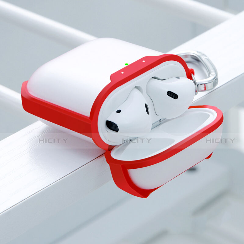 Funda de Silicona con Mosqueton Enchufe para AirPods Carcasa de Carga C05