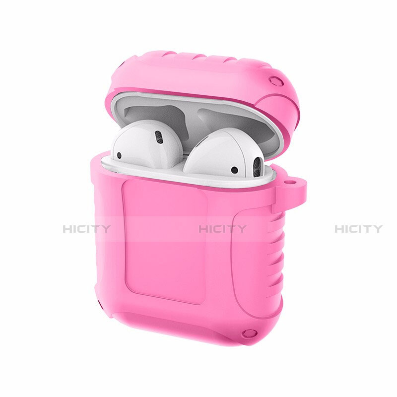 Funda de Silicona con Mosqueton Enchufe para AirPods Carcasa de Carga C06