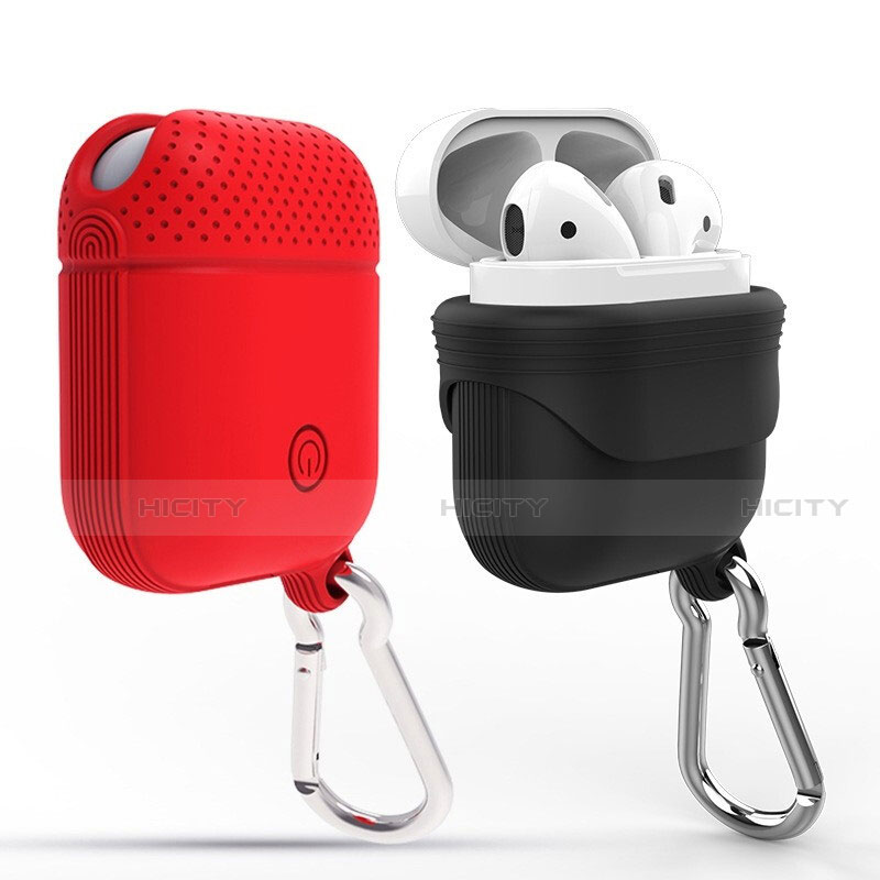 Funda de Silicona con Mosqueton Enchufe para AirPods Carcasa de Carga C08