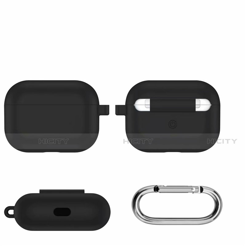 Funda de Silicona con Mosqueton Enchufe para AirPods Pro Carcasa de Carga