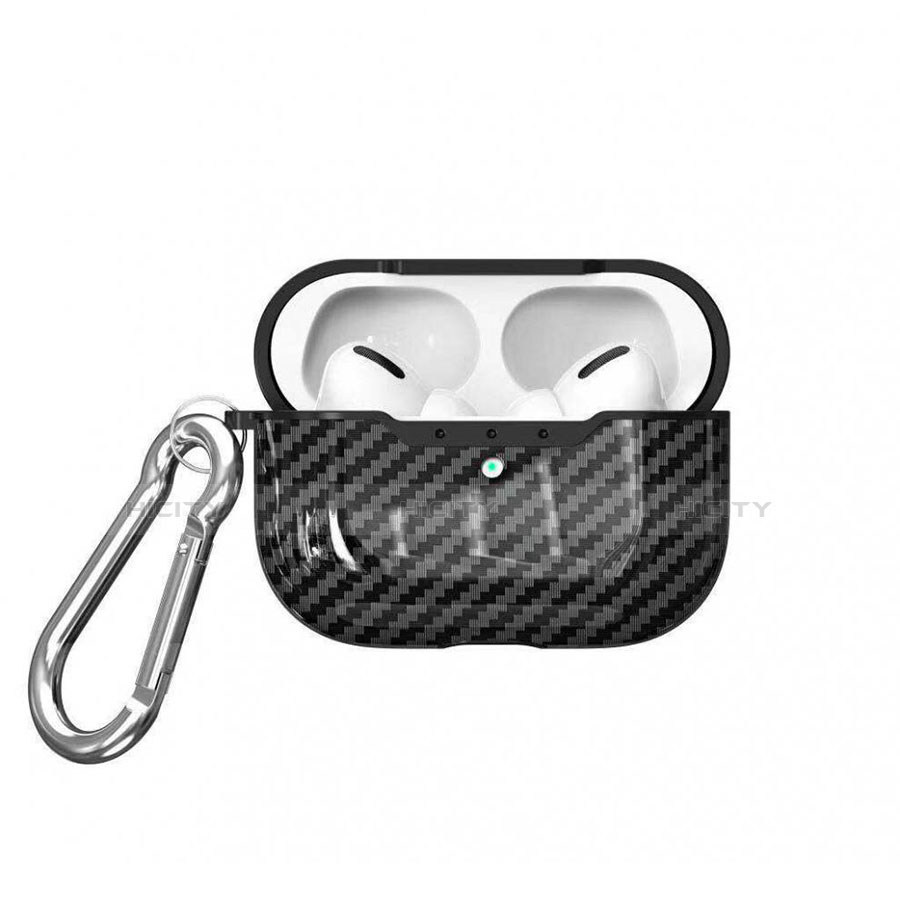 Funda de Silicona con Mosqueton Enchufe para AirPods Pro Carcasa de Carga C05