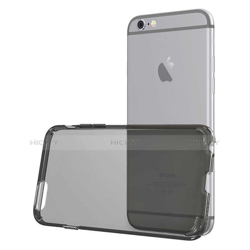 Funda Dura Cristal Plastico Rigida Transparente para Apple iPhone 6 Gris