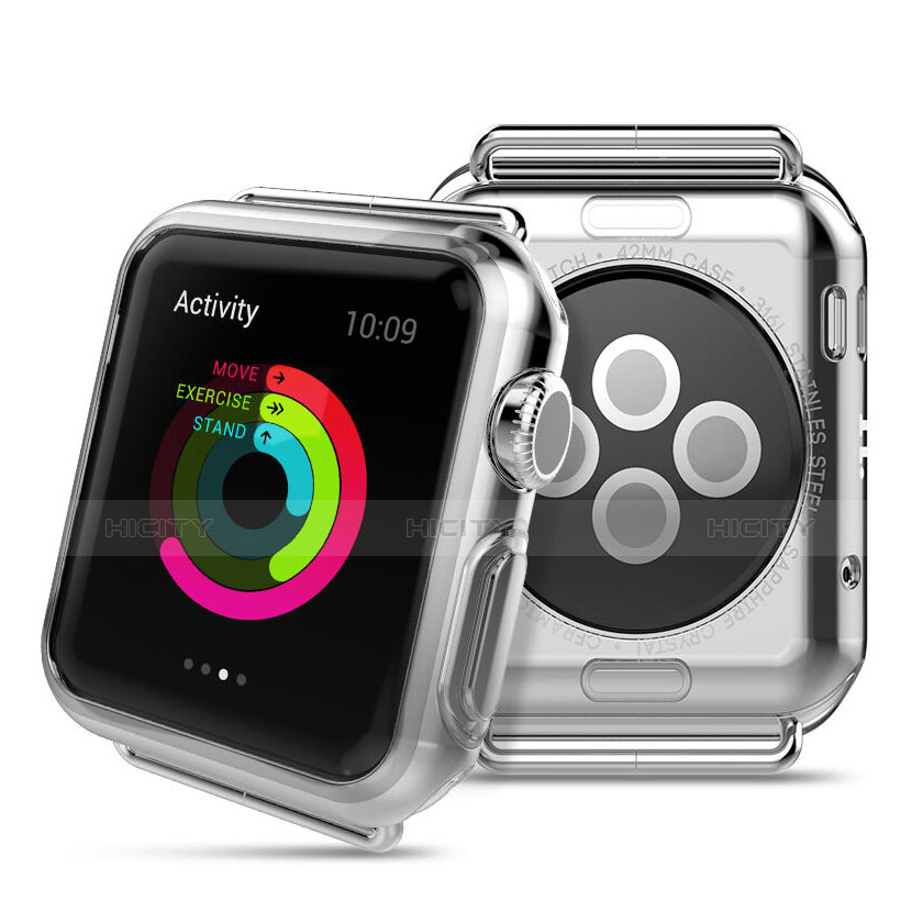 Funda Dura Cristal Plastico Rigida Transparente para Apple iWatch 2 42mm Claro