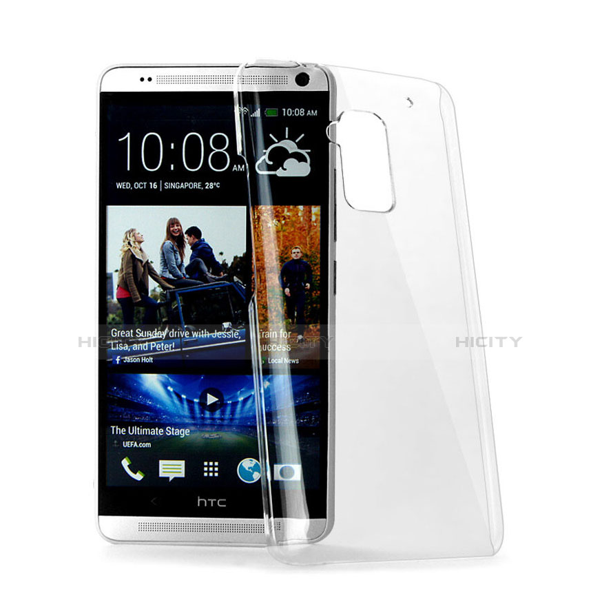 Funda Dura Cristal Plastico Rigida Transparente para HTC One Max Claro