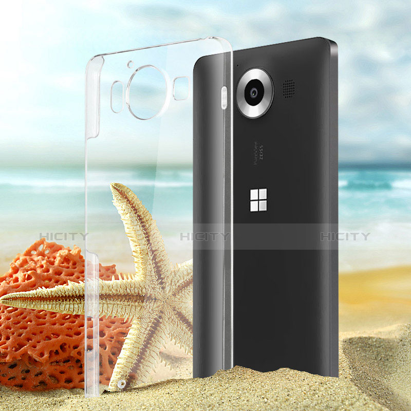 Funda Dura Cristal Plastico Rigida Transparente para Microsoft Lumia 950 Claro