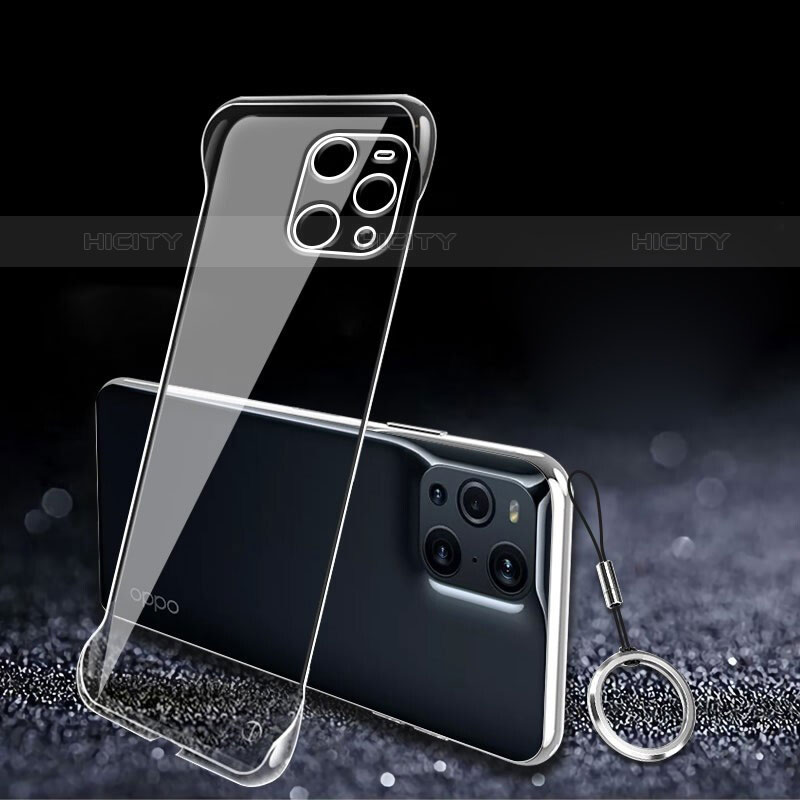 Funda Dura Cristal Plastico Rigida Transparente para Oppo Find X3 Pro 5G Claro