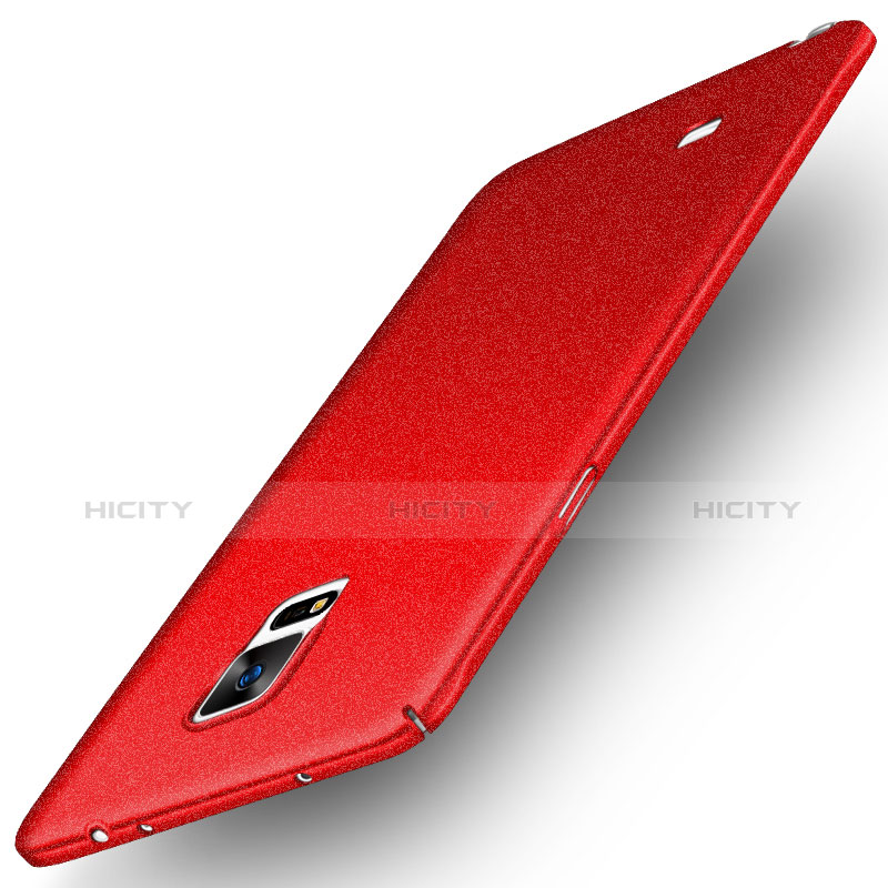 Funda Dura Plastico Rigida Carcasa Fino Arenisca para Samsung Galaxy Note 4 SM-N910F Rojo