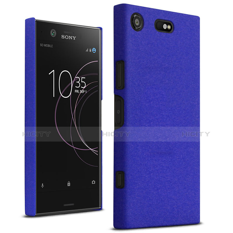 Funda Dura Plastico Rigida Carcasa Fino Arenisca para Sony Xperia XZ1 Compact Azul