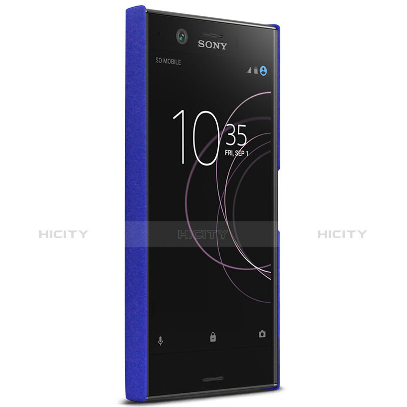 Funda Dura Plastico Rigida Carcasa Fino Arenisca para Sony Xperia XZ1 Compact Azul