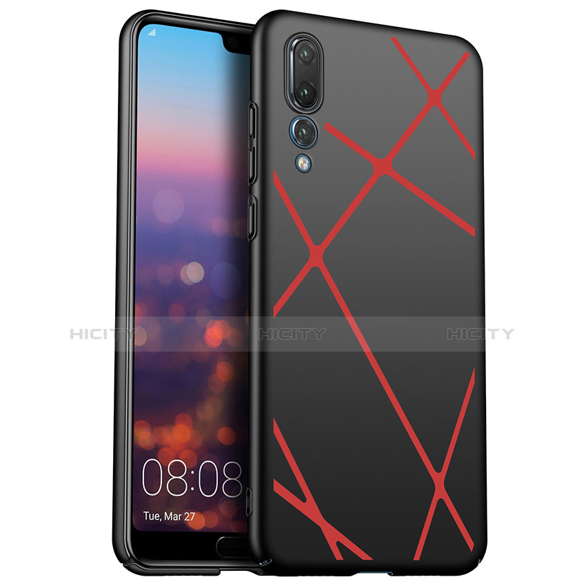 Funda Dura Plastico Rigida Carcasa Line para Huawei P20 Pro Rojo